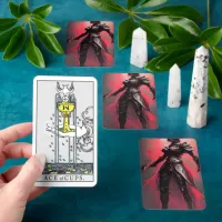 Black and Red Warrior Assassin Goddess Tarot