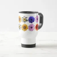 Cheerful Multicolor Flower Pattern Travel Mug