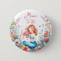 Mimi To Be Mermaid Baby Shower  Button