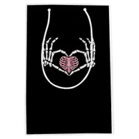 Skeleton Hand Heart Funny Halloween Women Men  Medium Gift Bag