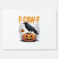 F-Caw-F Classic Halloween Raven Pumpkin Tee - Spoo Sign