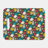 Skulls and Weeds Colorful Seat Cushion