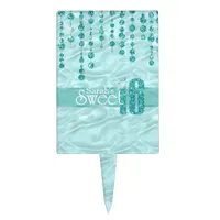 Satin Jewel Sweet Sixteen Teal ID260 Cake Topper