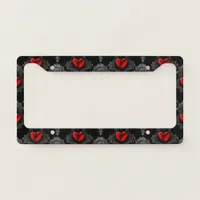 Red Goth Heart License Plate Frame