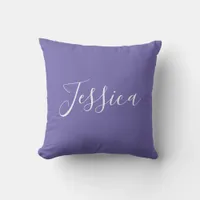 Modern Lavender Monogram Throw Pillow