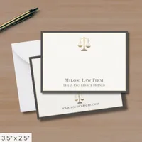 Elegant Justice Scale Legal Note Card