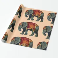 Vintage Circus Elephant Wrapping Paper