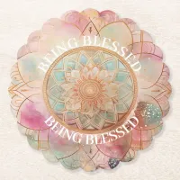 *~* BEING BLESSED AP2 SACRED Mandala  Paper Coaster