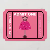 Glam Fashion Show Party Night Girl's Ticket Invitation