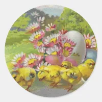 Easter Vintage Classic Round Sticker