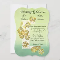 Golden Daisy Dream Elegance Romance Vintage Chic Invitation