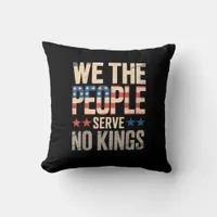 No Kings In America We The People Throw Pillow