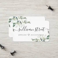 Eucalyptus Calligraphy Script Calling Card