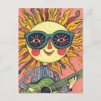 Adorable Musical Sunshine Postcard