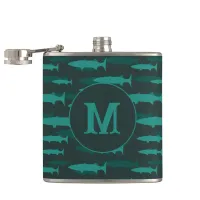 Cool Barracuda Monogrammed Flask