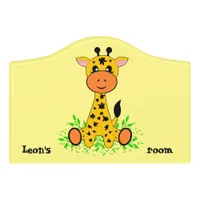 Cute funny baby giraffe for kids,   door sign