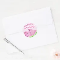 Watermelon 1st Birthday Party Envelope Sticker