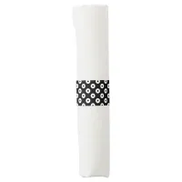 Whimsical Polka-Dotted Black and White Napkin Bands