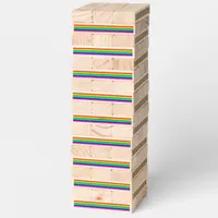 Topple Tower - Rainbow Stripes