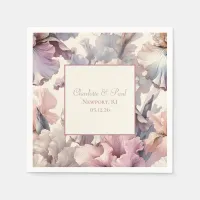 Elegant Floral Romantic Classic Blush Wedding  Napkins