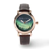 Elegant Green Northern Lights Night Sky Watch