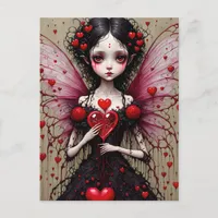 Valentine Gothic Fairy Postcard