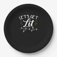 Christmas Design - Let's Get Lit Paper Plates