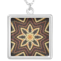 Tribal Batik Star Flower Necklace