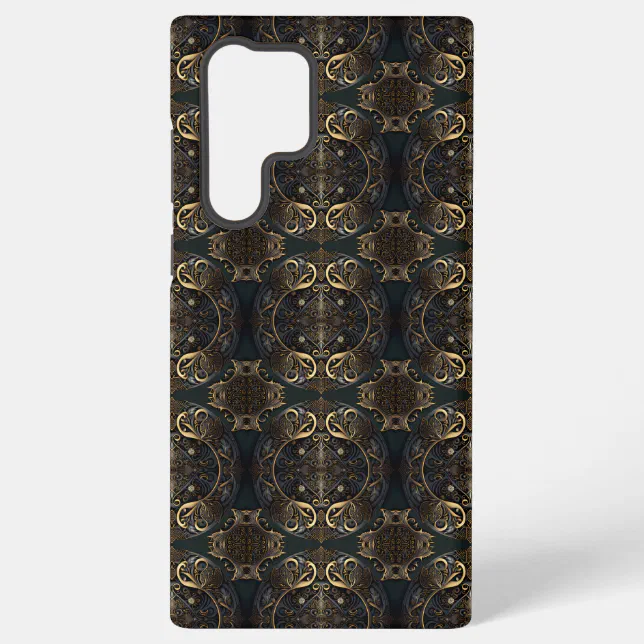 Middle Ages Medieval Gold and Black Samsung Galaxy S22 Ultra Case