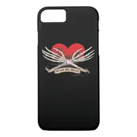 Cross My Heart Hope To Die Skeleton Hands Hearts iPhone 8/7 Case