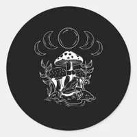 Aesthetic Goblincore And Cottagecore Mushroom Mini Classic Round Sticker