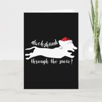 Dachshund through the snow Christmas Holidays Holiday Card