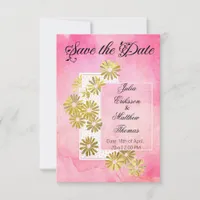 Golden Daisy Dream Elegance Romance Vintage Chic Save The Date