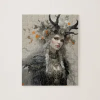 A Pagan Goddess With Antlers Jigsaw Puzzle