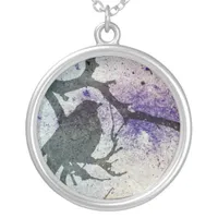 Grackle Grunge Silver Plated Necklace