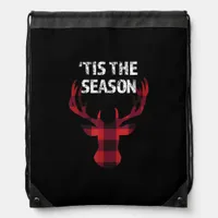 Tis The Season Funny Christmas Buck Deer Men Drawstring Bag