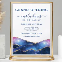 Agate Galaxy Celestial Stars Salon Grand Opening Flyer