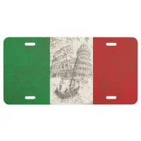 Flag and Symbols of Italy ID157 License Plate