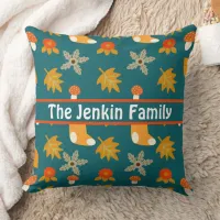 Personalized Autumn Throw Pillow