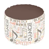 Born to Dance Brown ID277 Pouf