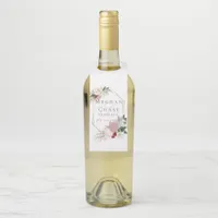 Wedding Drink Tags  | Burgundy Red Flowers