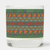 Southwest Sagebrush Green Geometric Design  Scented Candle