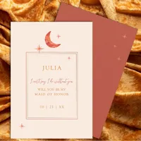 Terracotta Moon Bridesmaid Proposal Card