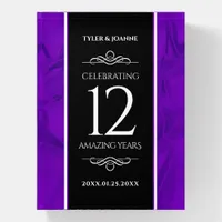 Elegant 12th Silk Wedding Anniversary Celebration Paperweight