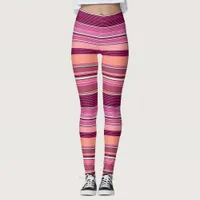 Pink Shades Illusion Stripe Leggings ★Psydefx★