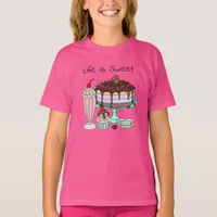 Life is Sweet | Cute Dessert Graphics  T-Shirt