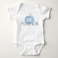 Blue Little Pumpkin Fall Baby First Birthday Baby Bodysuit