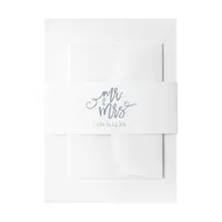 Wedding Invitation Wrap / Belly Band | Dusty Blue