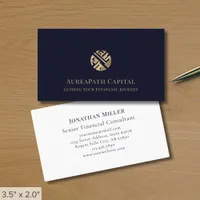 Gold Logo Financial Business Cards