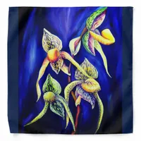 Blue orchids  painting bandana